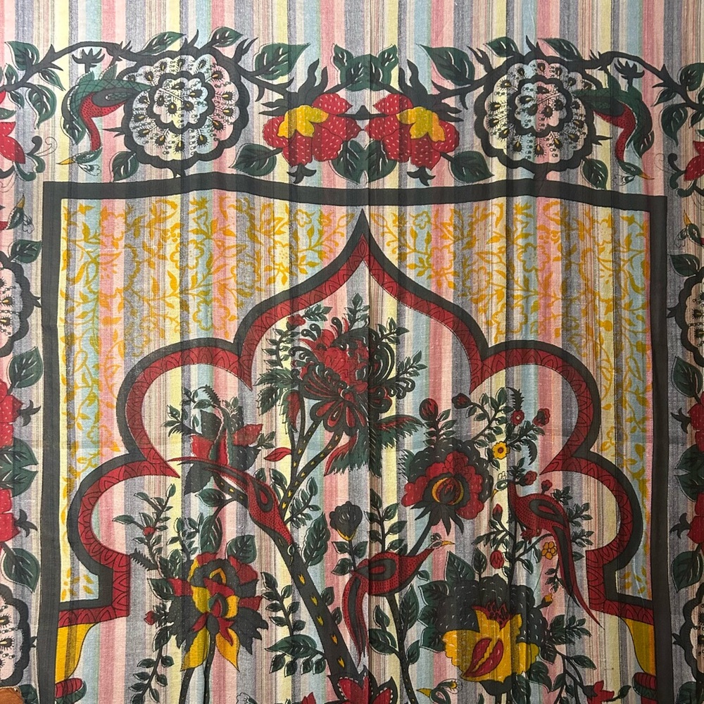 Floral Striped Tapestry